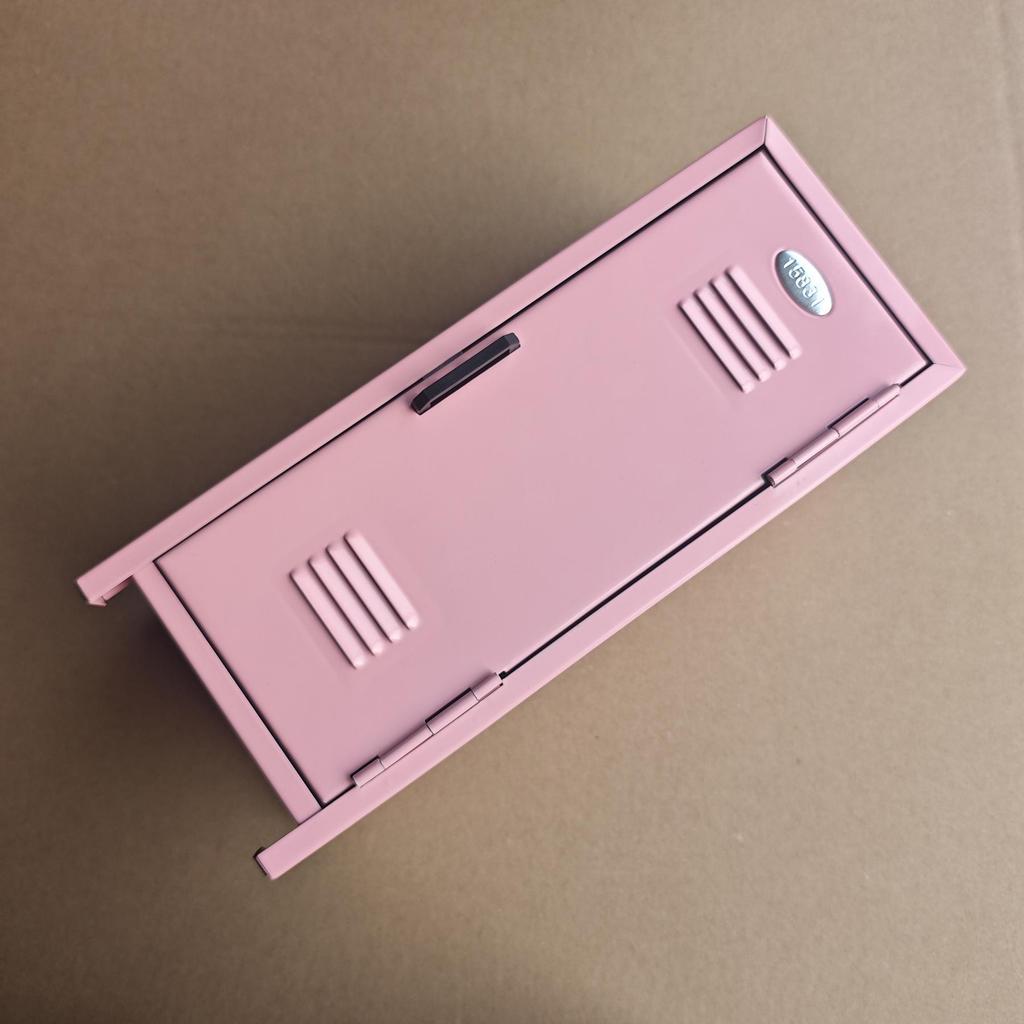 Multi-color Metal Storage Box with Lock - Desktop Cosmetic Organizer & Money Safe