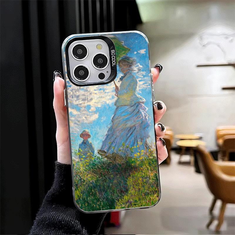 Claude Monet Oil Painting Shockproof Phone Case for iPhone 17 Air 16 16E 15 Pro Max 14 Plus 13 Mini 12 Back Cover Anti Fall Fund