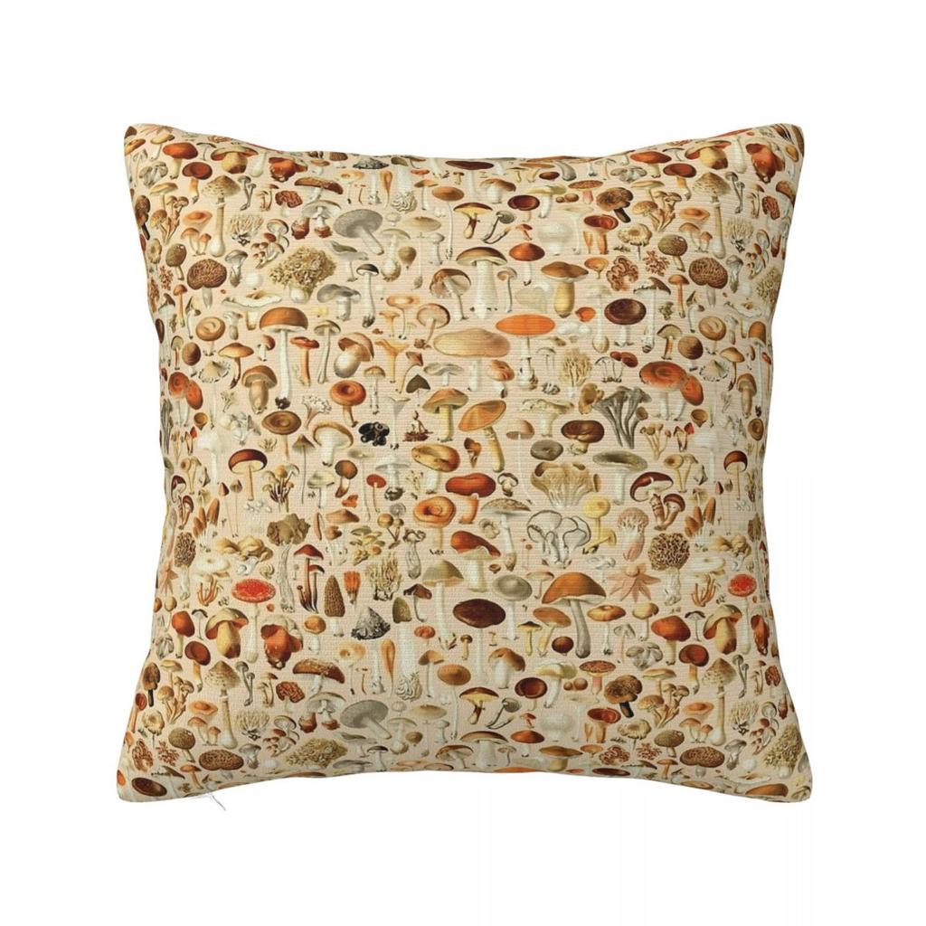 Mushroom Cartoon Pillow Case Forest Plant Cushion Cover Novelty Zippered Decorative Throw Pillow Case Cover for Living Room