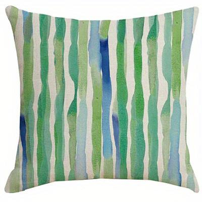 Heimdeko Lebendige Geometrische & Gestreifte Aquarell Kissenbezüge Muster Kissenbezug Geeignet für Sofa Schlafzimmer Auto Kissenbezug