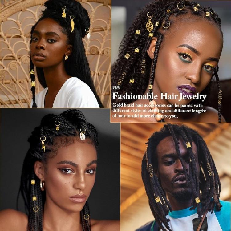 285PCS/Lot Metal Hair Rings Hollow Out Jewelry DIY Accessories For Creative Hair Braiding