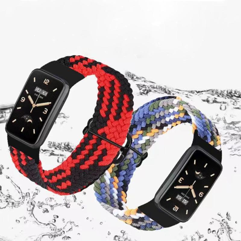 Nylon Strap For Xiaomi Mi Band 7 9 8 Pro Elastic adjustable Braided solo loop Replacement belt Bracelet Correa Redmi watch 4 5 6