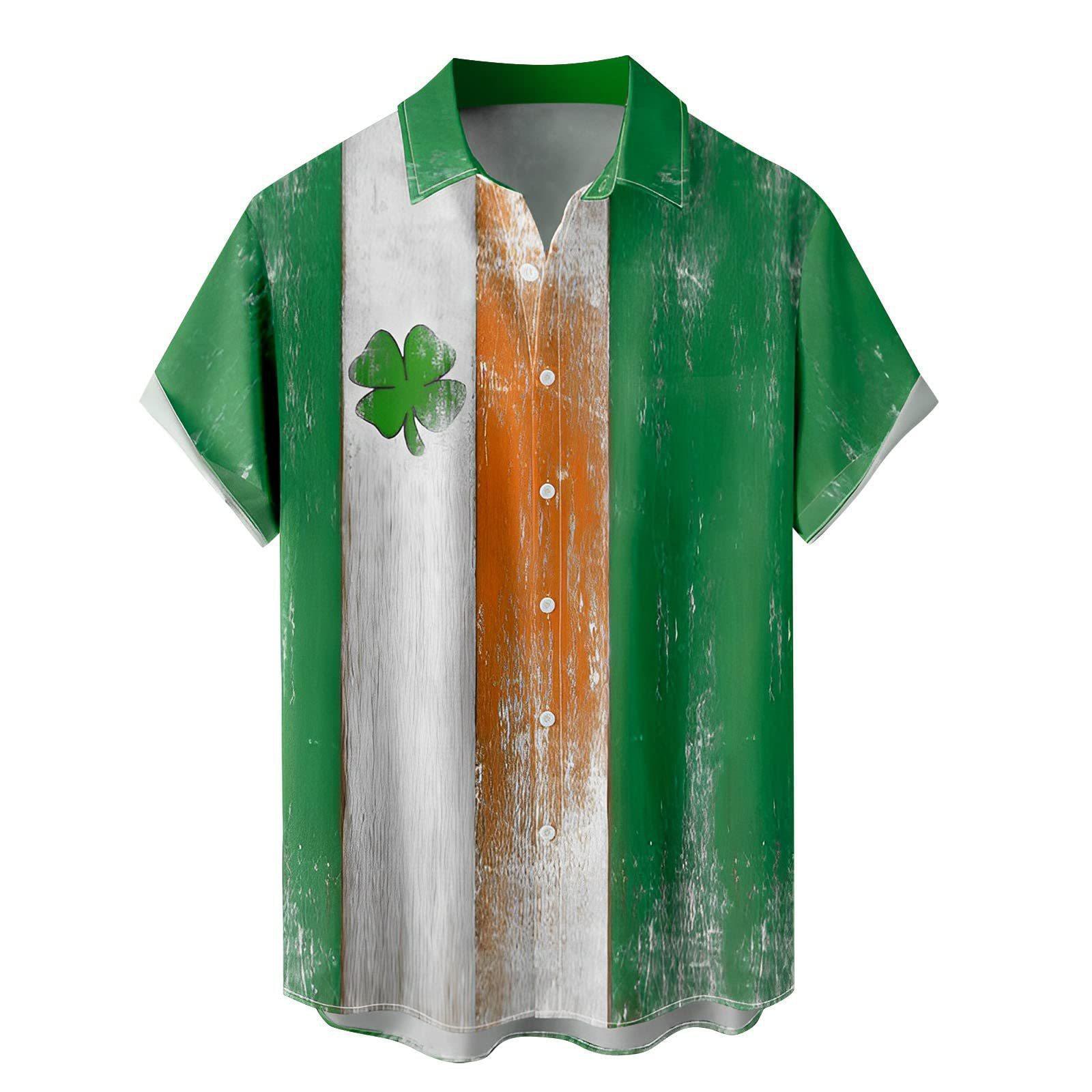 

Men S Summer Shirt 3D Printing Fashion Casual Green Collection Loose Short Sleeve Shirt 5XL