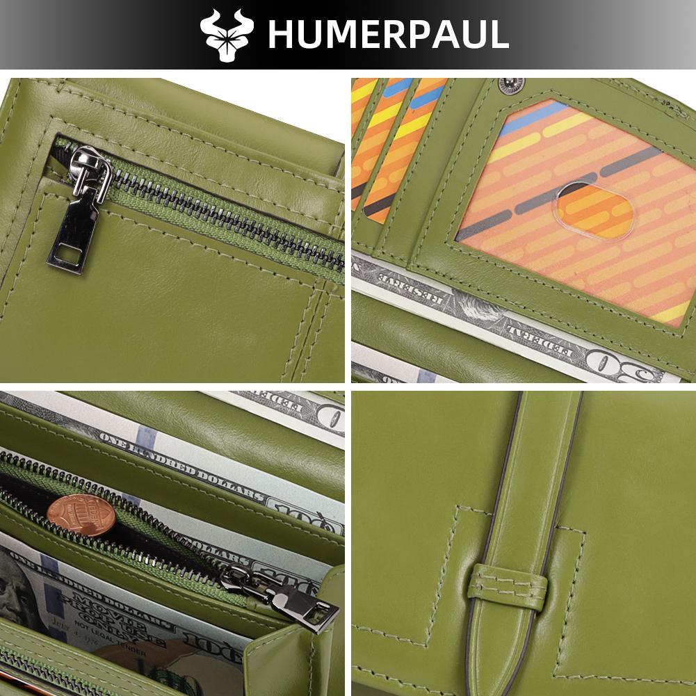 Humerpaul Neue Lange Brieftasche Aus Echtem Leder Frauen Geldbörsen Zipper Geldbörse Mode Hohe Qualität Geldbörsen Trendy Geldbörse Karte Halter Luxus