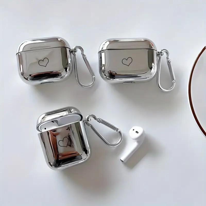 Ins Electroplated Silver Love Suitable for AirPods1/1st Generation Protective Case Apple Pro/1 Wireless Bluetooth Headset Cover