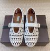 Fashion Hollow Leather One Button Flat Ballet Shoes Mary Jane Shoes Trendy New Autumn Edition