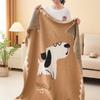 Tangna Dog & Starry Sky Snowflake Fleece Blanket