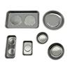 1Pcs Round Square Magnetic Parts Tray Silver Multifunctional Tool Organizer Magnet Stainless Steel Parts Bowl