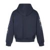 Unisex Oversized Hooded Zip-Up Sweatshirt With Cross Print Cotton Long Sleeve Casual Top Fall