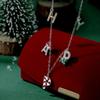 S925 Sterling Silver Colorful Happy Letter Necklace for Women