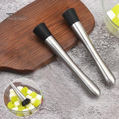 Cocktail Muddler Stainless Steel Bar Tool for Mojitos Lemonade Fruit Drinks Long Handle Bar Accessories for Home Restaurant Bartending
