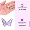 CoCud Mini Resin Butterflies, 0.31 Inch, Resin Dollhouse Accessories, Blue - (Uses: Crafts, Nail Art, Fairy Garden, Miniature Landscape Decor), 30