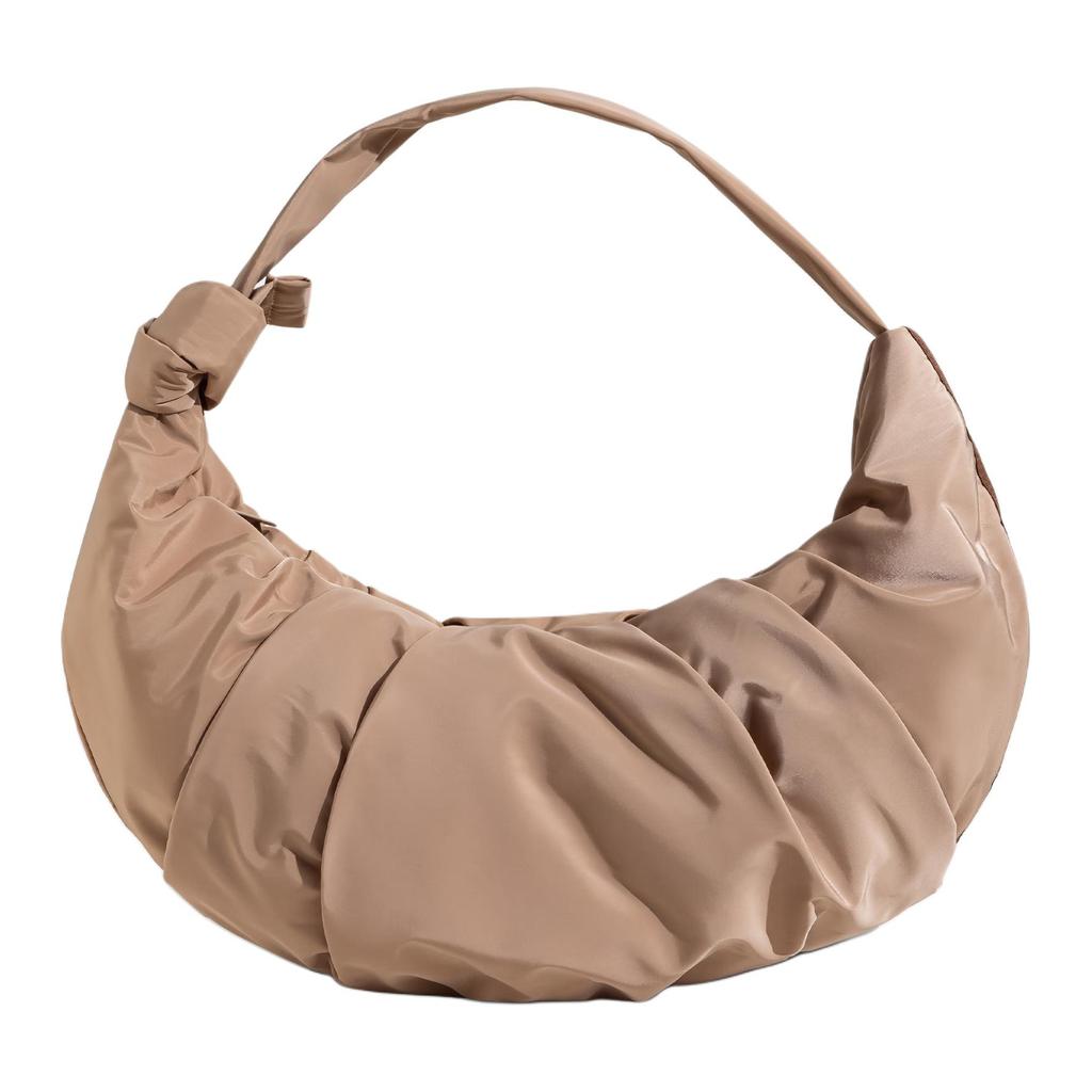 Adidas Originals Trefoil 8L Classic Practical Logo Print Recycled Polyester Horn Bag Cloud Bag Shoulder Bag Large Women Shoulder Bag Warm-Sand KA9272