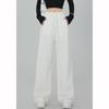 Thickened Lamb Fur Fleece Women's Autumn Winter Casual Trousers Wide Leg Pants Sporty Style Plus Size Long Trousers