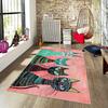 Cute Cat Carpet Minimalist Design Cat Line Room Decorative Modern Rug Home Decor Non-Slip Cloakroom Floor Mat Room Aesthetic