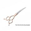Rose Gold 6.5" Double Tail Pet Grooming Scissors with Curved Tip & Straight Tooth for Cats & Dogs.