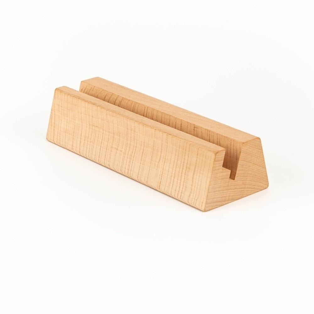 Natural Wooden Desk Calendar Holder 12-21 CM Game Cards Stand  For Office Home Desktop