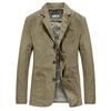 Plus Size Men's Korean Casual Cotton Blazer Jacket for Spring & Autumn (Style 817)