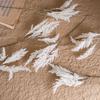 6 Pcs Snowy Branches Artificial Tree Picks Frosted Fake Plants Stems for Crafts Wreaths Winter Home Kitchen Table Decor