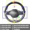 New DIY Hand Stitched Leather Steering Wheel Cover For Renault Captur 2019-2026 2026 Microfiber Leather Customize Accessories