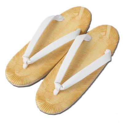 [tzz451] Women's Igusa-style Zori and Geta Sandals with White Straps and Sanded Sponge Bottoms, Made In Japan [Kimono Weather] (medium)
