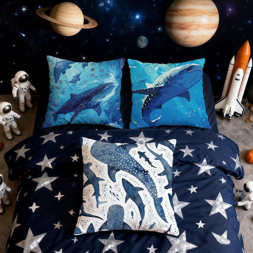 Whale Shark Anime Cartoon cushion cover Home Office Convenient Nordic Simplicity Hit With Zipper Cushion Cover
