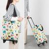 Einkaufswagen mit Rädern, zusammenklappbarer Einkaufswagen, 2-in-1-Klappdesign, tragbare Tasche, wasserdicht, zum Treppensteigen, Teleskop-Trolley, Tragetasche