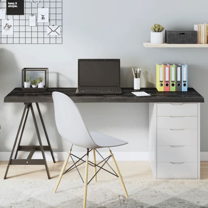 VidaXL Dessus de bureau gris foncé 160x40x4 cm bois chêne traité 3156446