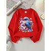 European sizes Blue Bird Floral Design Girls' Crew Neck Fashion Sweatshirt, Western Top, Children's Long Sleeved Casual Tee