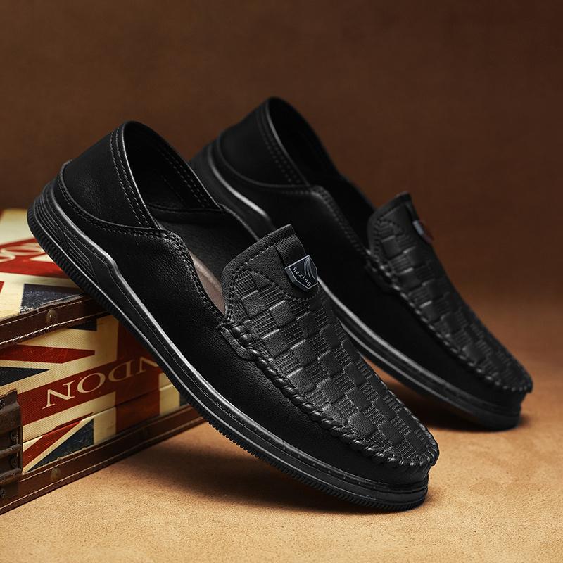 FashionHigh Quality Brand Men's Leather Casual Shoes Anti Slip Wear-resistant Oxford Shoes Men's Commuting Work Shoes Free Delivery