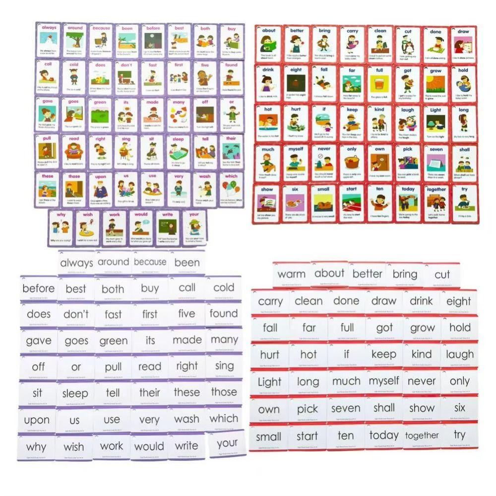 Paper Cards Sight Word Games Animal English Early Baby Flash Cards  Kids Preschool