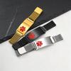 Magnetic Medical Alert Bracelets for Men Women Teenagers,15-24CM Customize Stainless Steel Mesh Emergency Medical ID Wristband