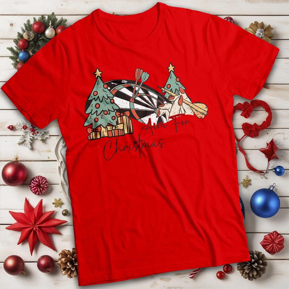 Christmas Darts T-Shirts Funny Ugly  Tee 160