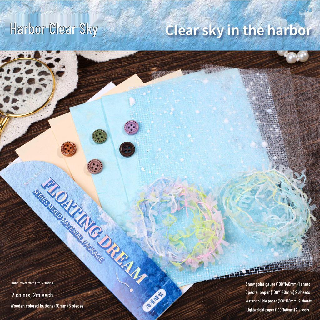 RetroStory Cloud Yarn: DIY Retro Background Paper Pack for Ita Bag & Journal Decoration