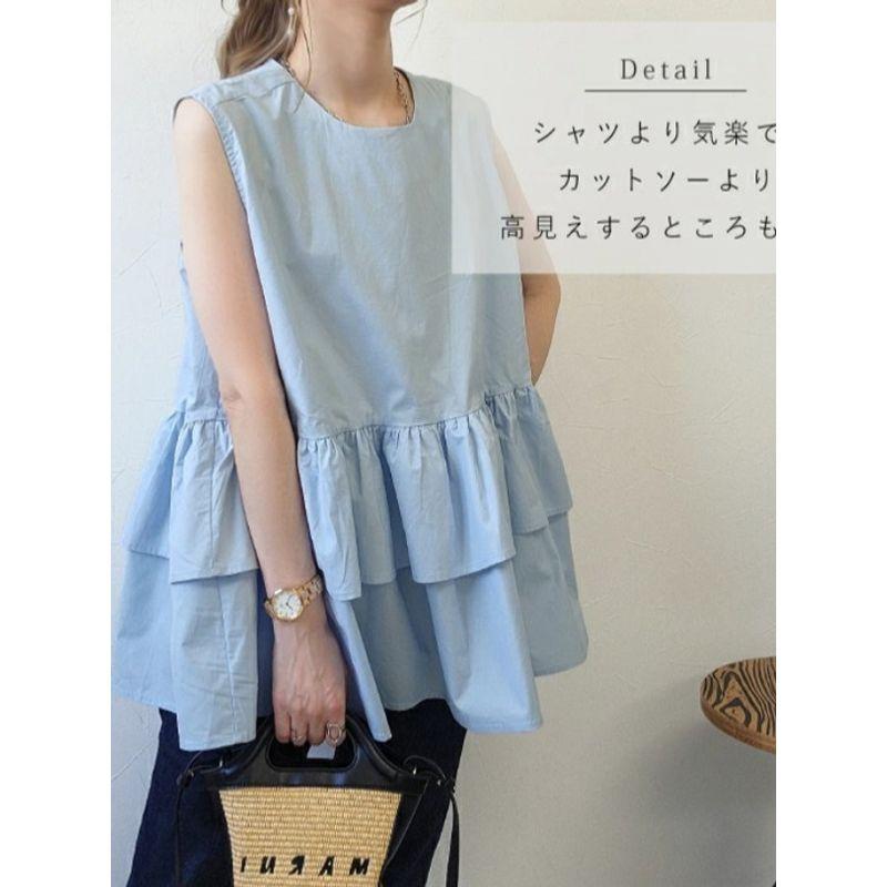 Japan Fashion Korean Style Summer New Round Neck White Girl Frill Loose Sleeveless Vest Shirts All-Match Doll Shirt
