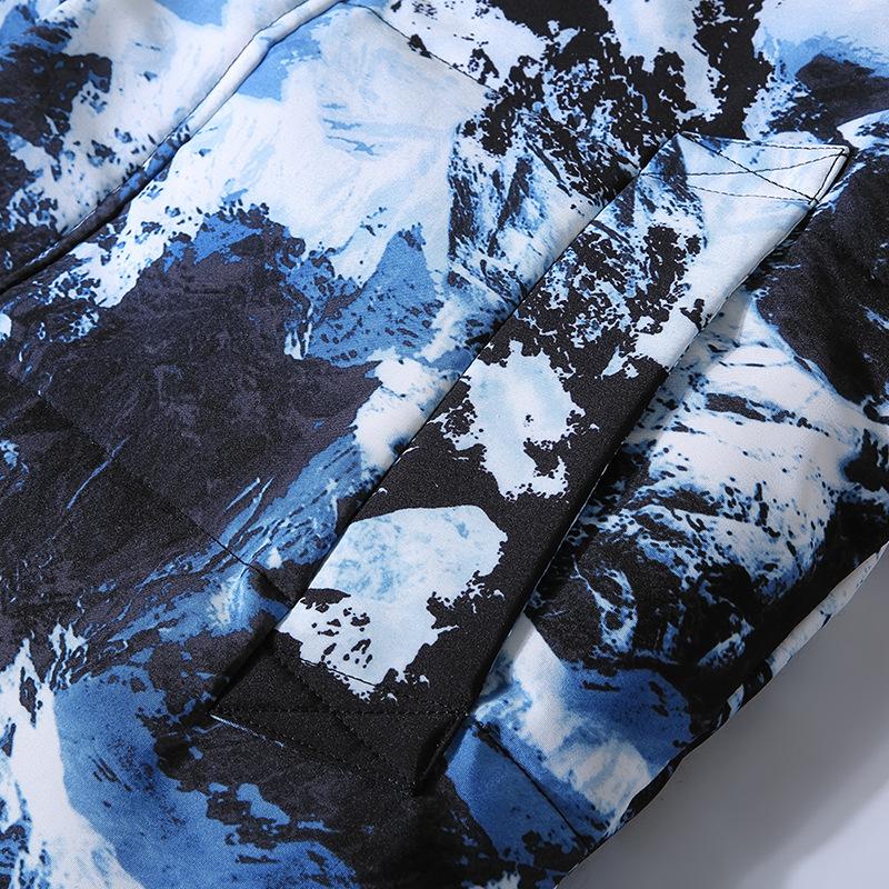 2025 New Down Jacket Young Men's Winter Outdoor Thickened Warm Hooded Jacket Korean Version of Snow Mountain Trend