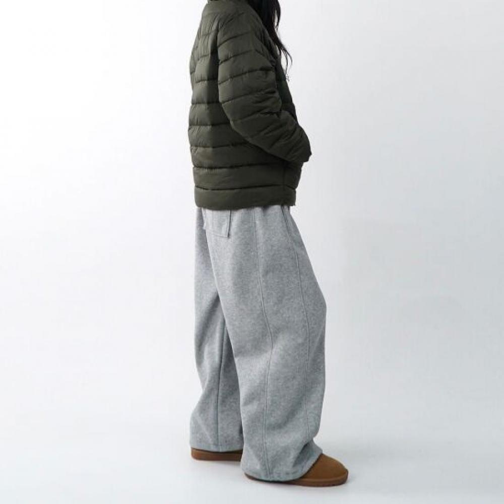 Onl Women Fleece Paneled Banded Wide Pants Training Pants