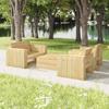 VidaXL Garden Lounge Set 4 Pcs Patio Furniture Terrace Furniture Set Garden Furniture Outdoor Furniture Wood 3096637