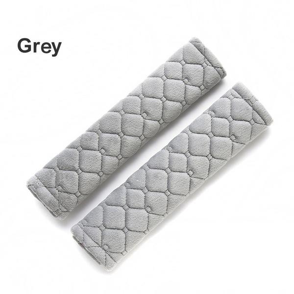 

2 шт., ремень безопасности для взрослых, толстая плюшевая ткань, автомобильные ремни безопасности, подушка, мягкая защитная подушка для плеч, подушка, ремень безопасности для шеи 2pcs серый
