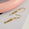 1 pair Exquisite Plated Fish Eardrops DIY Golden Fish Earrings Mini Metal Carp Earrings  for Gifts