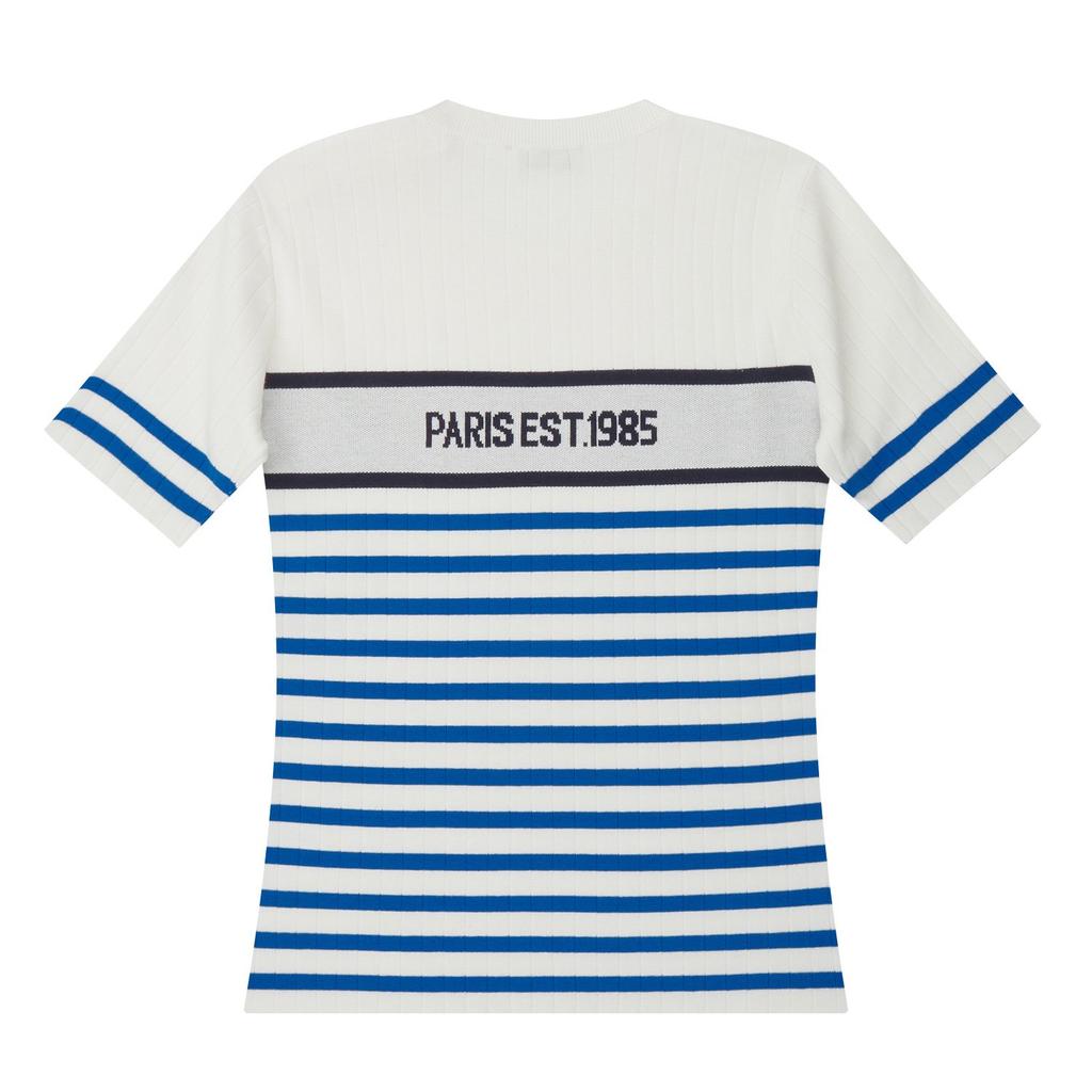 MARTINE GOLF Stripe Round Sweater_D/Blue
