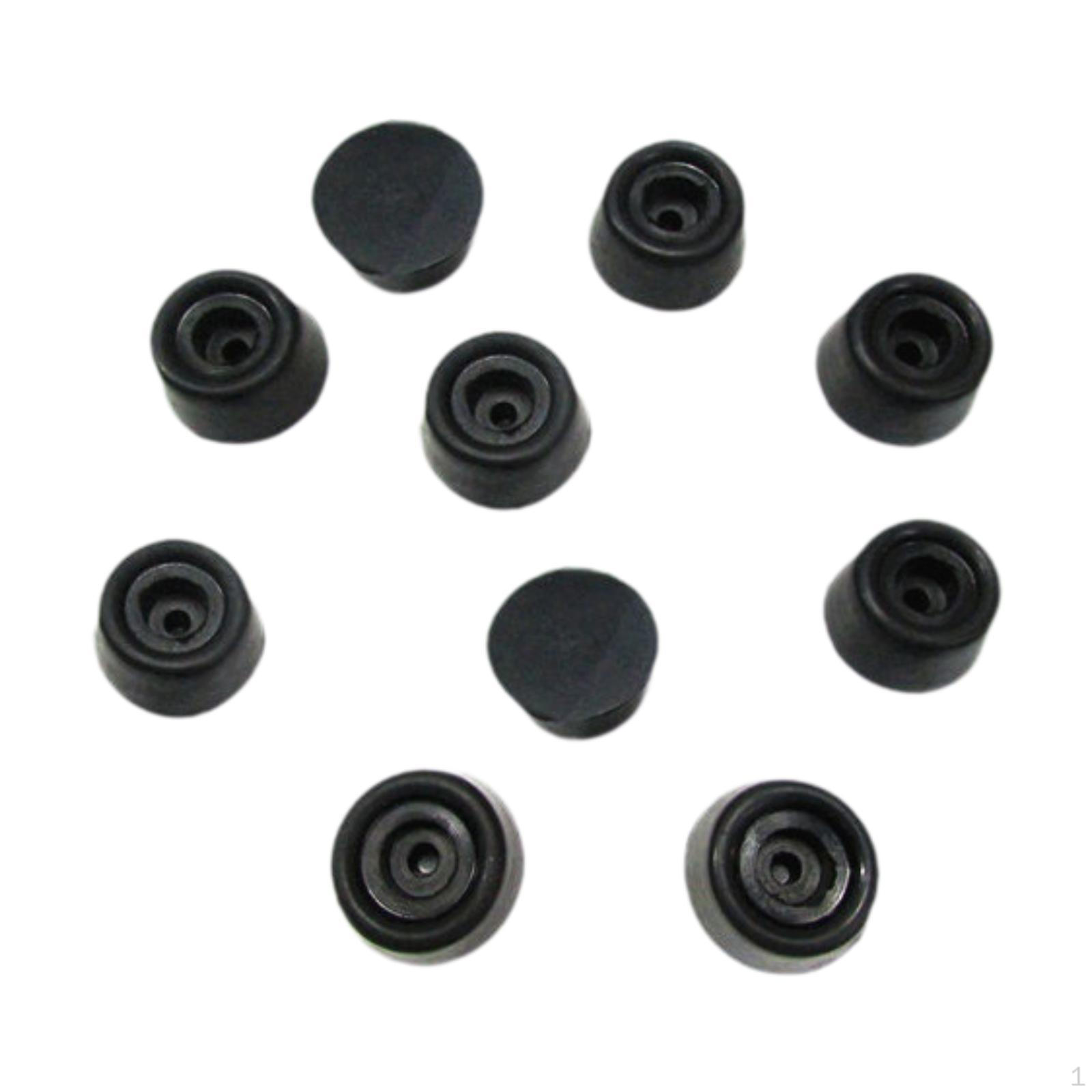 

10 Pieces Pool Cue Bottom Cover Lightweight Billiard Protective Pad Rubber Plug for