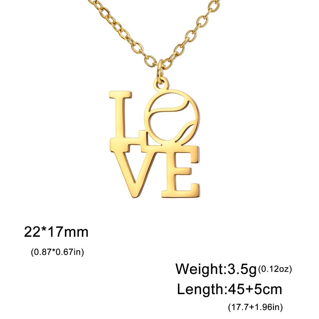 Baseball Love Pendant Couple Necklace Sport Stainless Steel Jewelry for Boyfriend Girlfriend Valentine's Day Gifts 2026 Trend