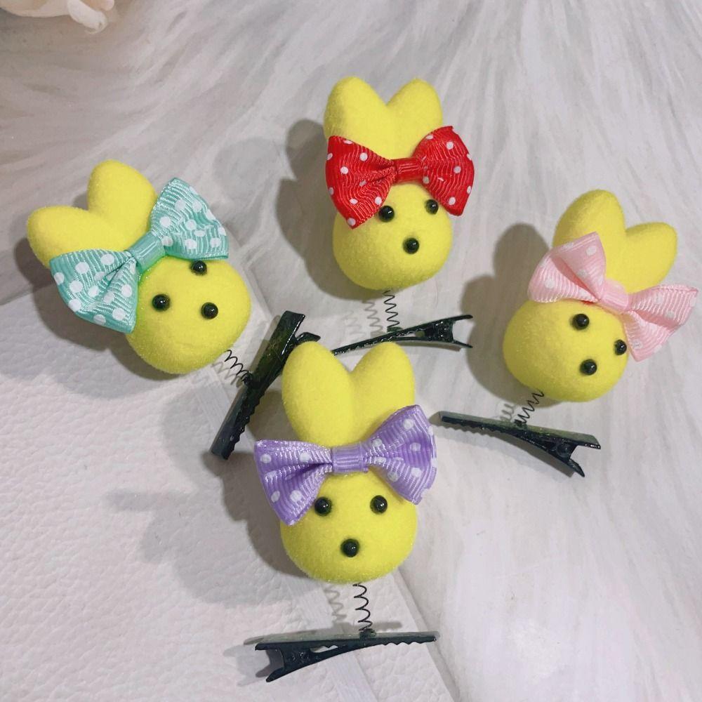 10pcs Little Yellow Duck Spring Hair Clip Cartoon Headwear Hair Styling Tool Hairpin  Hair Accessory
