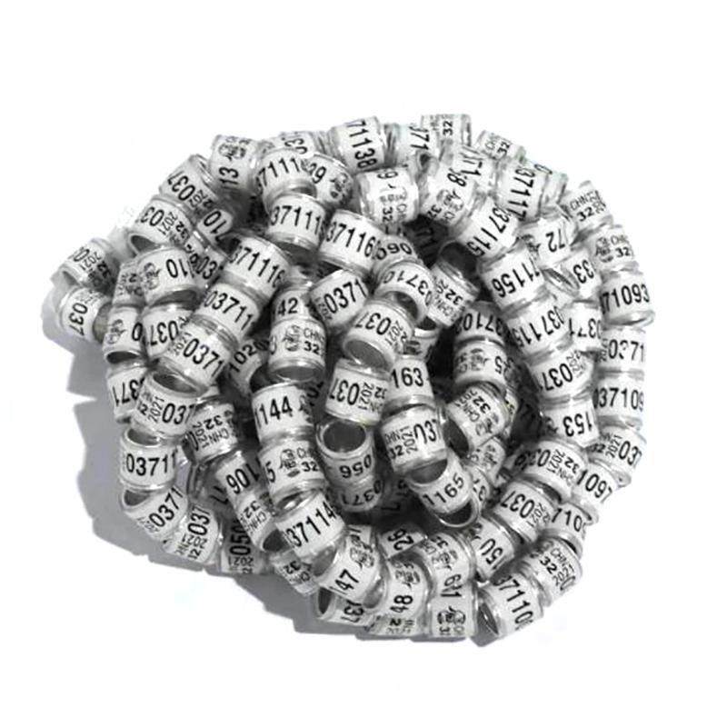 20Pcs Multicolor Practical Pigeon Foot Ring With Word Quality Durable Bird Ring