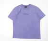 Topman Men's Purple Graphic Print Cotton T-Shirt Size L