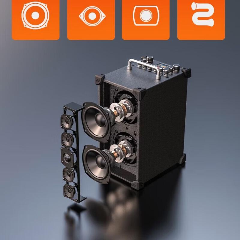 SANSUI G2 Portable Outdoor KTV Speaker with Wireless Mic CN plug (adapter included)