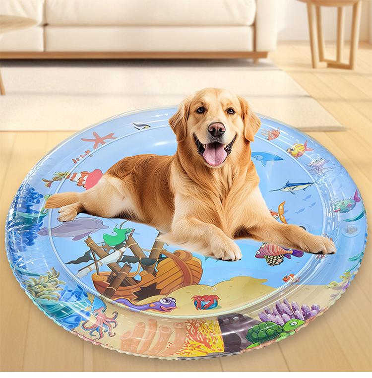 Douyin Cartoon Pet Inflatable Water Mat - Scratch-Resistant and Thickened for Cats