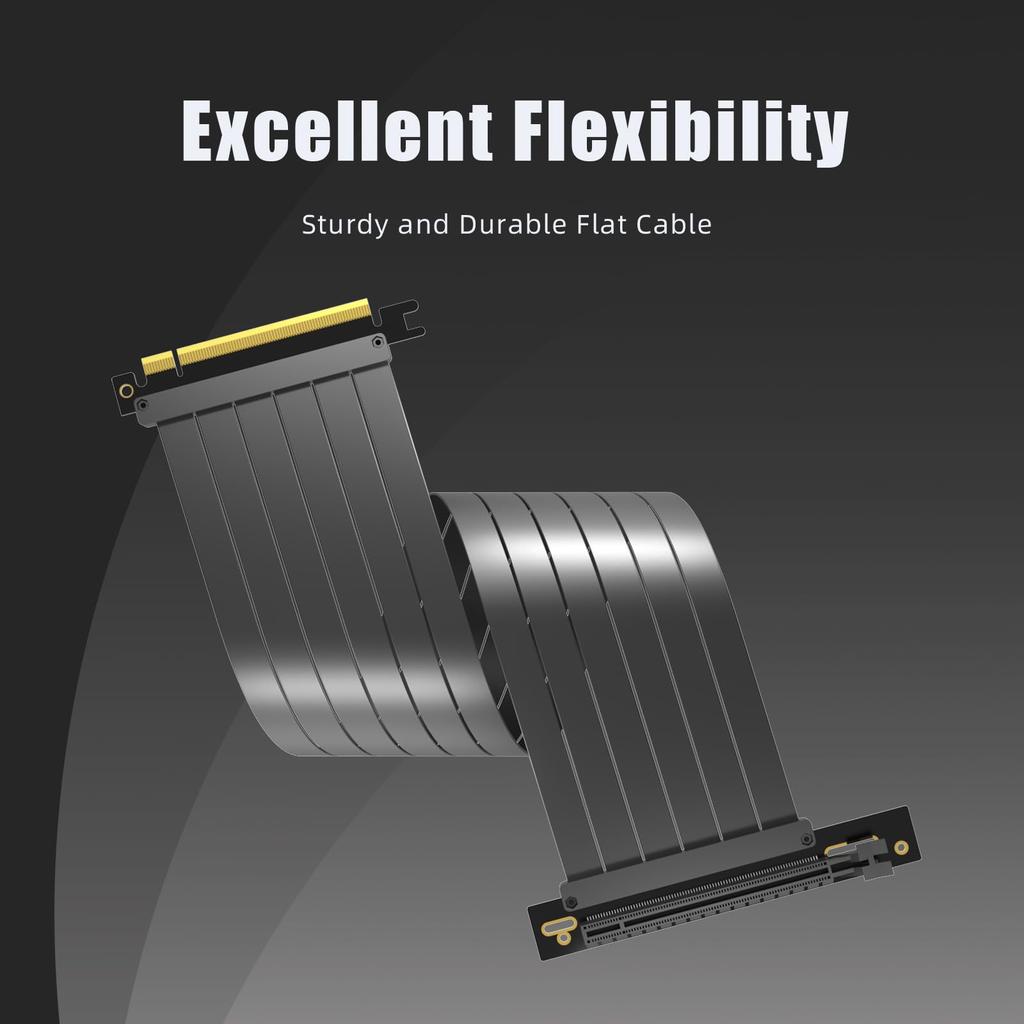 Glotrends 200mm PCIe X16 Riser Cable Is Designed for PCIe GPUs Such As GeForce RTX 10 Series and AMD Radeon Fury 3.0 Low-end 3.0 20/GTX 16/GTX