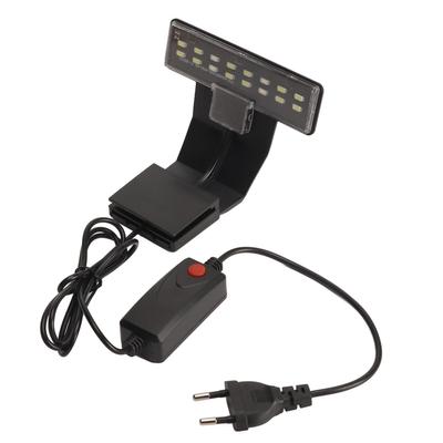 Fish Tank Clip On Light Professional High Brightness Mini Ultrathin LED Aquarium Light   Black Shell